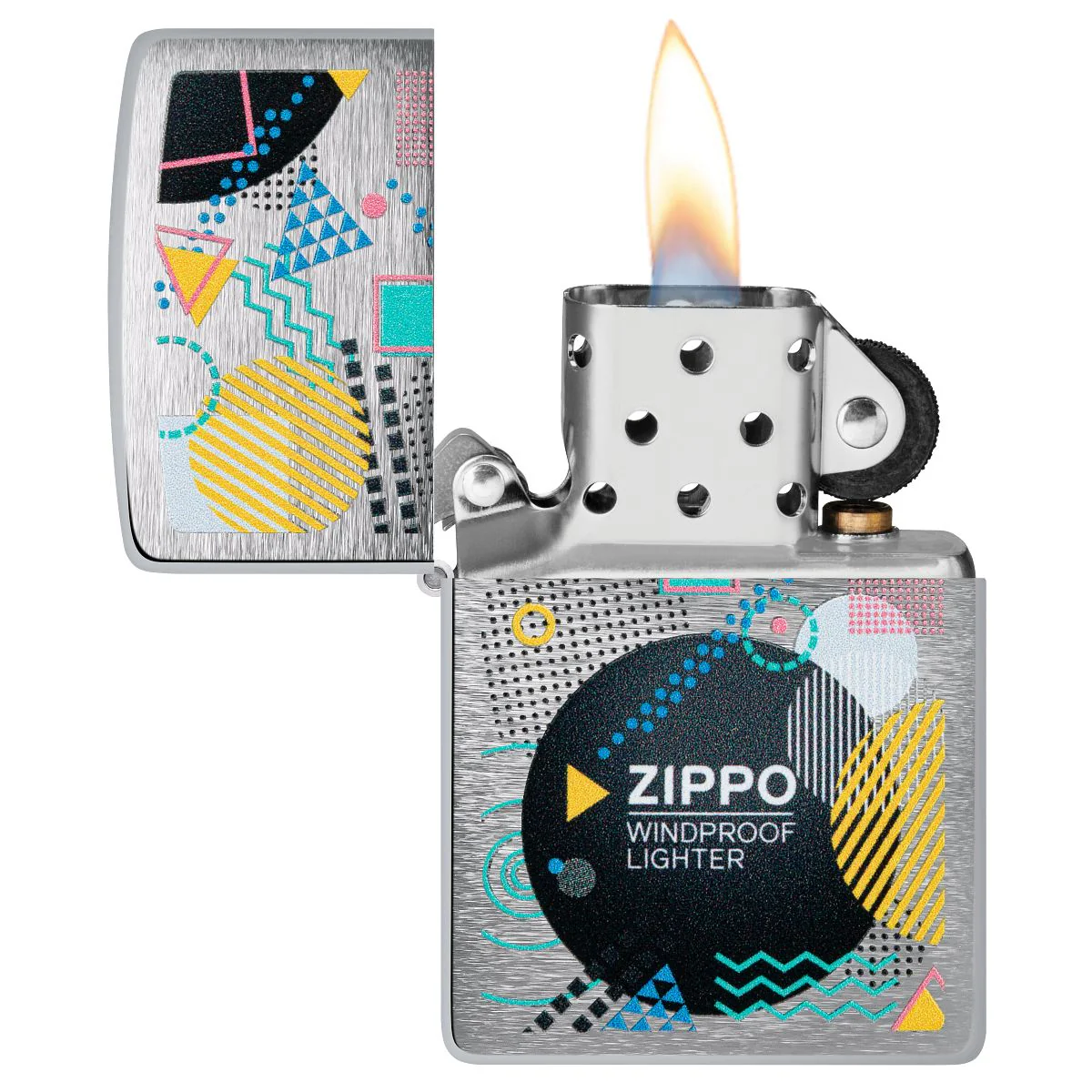 Zippo Lighter: Zippo Retro Design - Brushed Chrome 46052 - Image 3