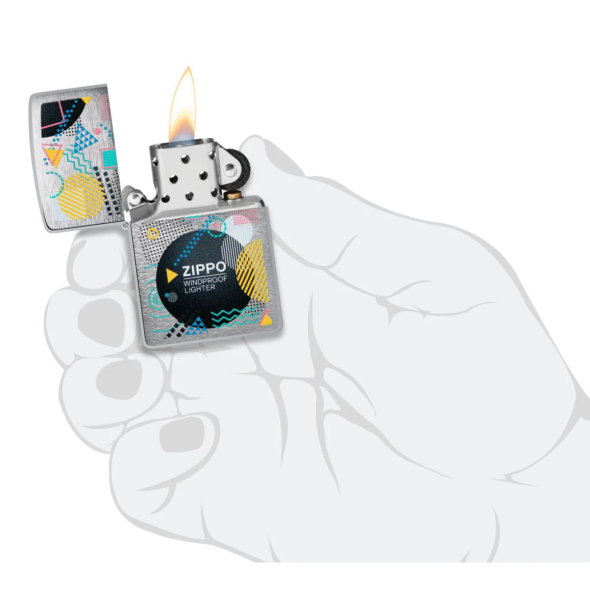 Zippo Lighter: Zippo Retro Design - Brushed Chrome 46052 - Image 5