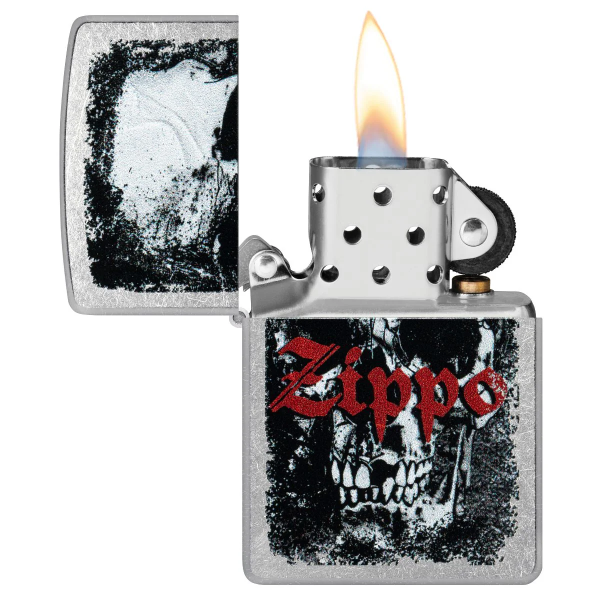 Zippo Lighter: Zippo Skull Design, Engraved - Street Chrome 47002 - Image 3