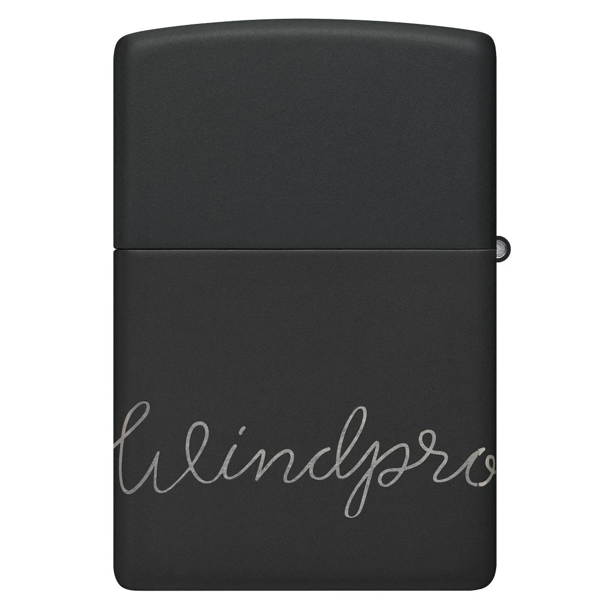 Zippo Lighter: Zippo Windproof Script, Laser 360 - Black Matte 48979 - Image 5